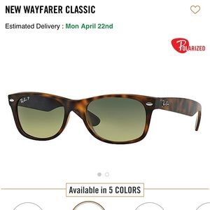 Rayban Polarized New Wayfarer classic tortoise 52
